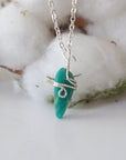 Amazonite Healing Crystal Charm Necklace DesignsbyNatureGems