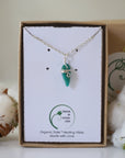 Amazonite Healing Crystal Charm Necklace DesignsbyNatureGems