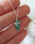 Amazonite Healing Crystal Charm Necklace DesignsbyNatureGems