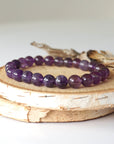 Amethyst Healing Crystal - Mala Bracelet DesignsbyNatureGems