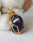 Amethyst Necklace - Gold Plated Setting Designs by Nature Gems