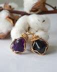 Amethyst Necklace - Gold Plated Setting Designs by Nature Gems