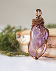 Amethyst Pendant Necklace - Antique Bronze DesignsbyNatureGems