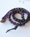 Amethyst Wrap Bracelet - Aromatherapy Designs by Nature Gems