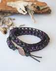 Amethyst Wrap Bracelet - Aromatherapy Designs by Nature Gems