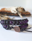 Amethyst Wrap Bracelet - Aromatherapy Designs by Nature Gems