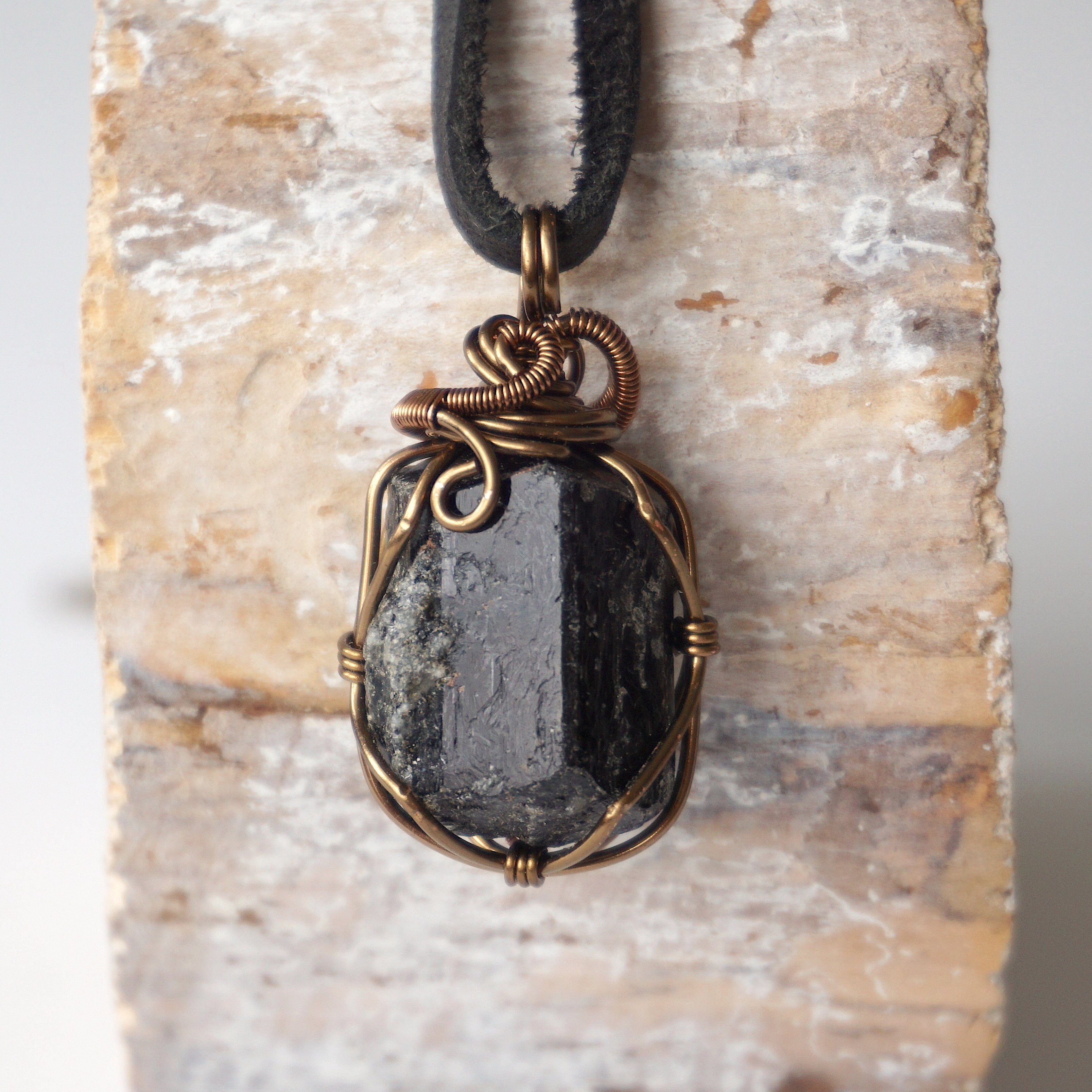 Antique Bronze Black Tourmaline Necklace – Designs by Nature Gems