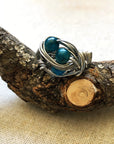 Apatite Healing Crystal Statement Ring DesignsbyNatureGems