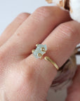 Aquamarine Adjustable Ring - 14k Gold Filled Metal Designs by Nature Gems