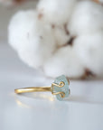 Aquamarine Adjustable Ring - 14k Gold Filled Metal Designs by Nature Gems