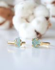 Aquamarine Adjustable Ring - 14k Gold Filled Metal Designs by Nature Gems