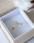 Aquamarine Adjustable Ring - 14k Gold Filled Metal Designs by Nature Gems