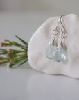 Aquamarine Sterling Silver Drop Earrings Designs by Nature Gems