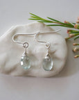 Aquamarine Sterling Silver Drop Earrings Designs by Nature Gems