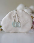 Aquamarine Sterling Silver Drop Earrings Designs by Nature Gems