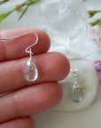 Aquamarine Sterling Silver Drop Earrings Designs by Nature Gems