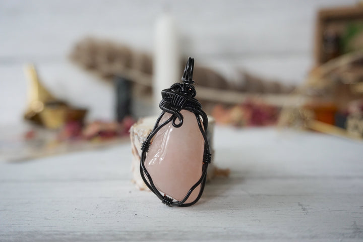 AURA FOUNDATION COLLECTION - Rose Quartz Crystal Necklace Designs by Nature Gems
