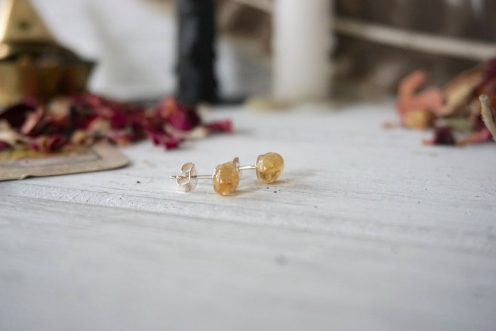 AURA STUD EARRING COLLECTION - Citrine Crystal Earrings Designs by Nature Gems