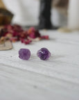 AURA STUD EARRINGS COLLECTION - Amethyst Crystal Earrings Designs by Nature Gems