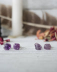 AURA STUD EARRINGS COLLECTION - Amethyst Crystal Earrings Designs by Nature Gems