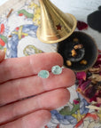 AURA STUD EARRINGS COLLECTION - Green Fluorite Crystal Earrings Designs by Nature Gems