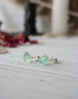 AURA STUD EARRINGS COLLECTION - Green Fluorite Crystal Earrings Designs by Nature Gems