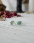 AURA STUD EARRINGS COLLECTION - Green Fluorite Crystal Earrings Designs by Nature Gems