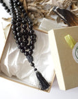 Black Tourmaline Mala Necklace DesignsbyNatureGems