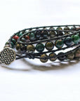 Bloodstone and Pyrite Wrap Bracelet DesignsbyNatureGems