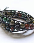 Bloodstone and Pyrite Wrap Bracelet DesignsbyNatureGems