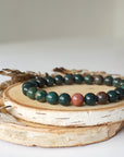 Bloodstone Healing Crystal - Mala Bracelet DesignsbyNatureGems