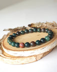 Bloodstone Healing Crystal - Mala Bracelet DesignsbyNatureGems