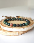 Bloodstone Healing Crystal - Mala Bracelet DesignsbyNatureGems