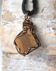 Blue Boulder Opal Pendant Necklace - Antique Brass Designs by Nature Gems