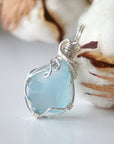 Blue Topaz Pendant - Sterling Silver Designs by Nature Gems