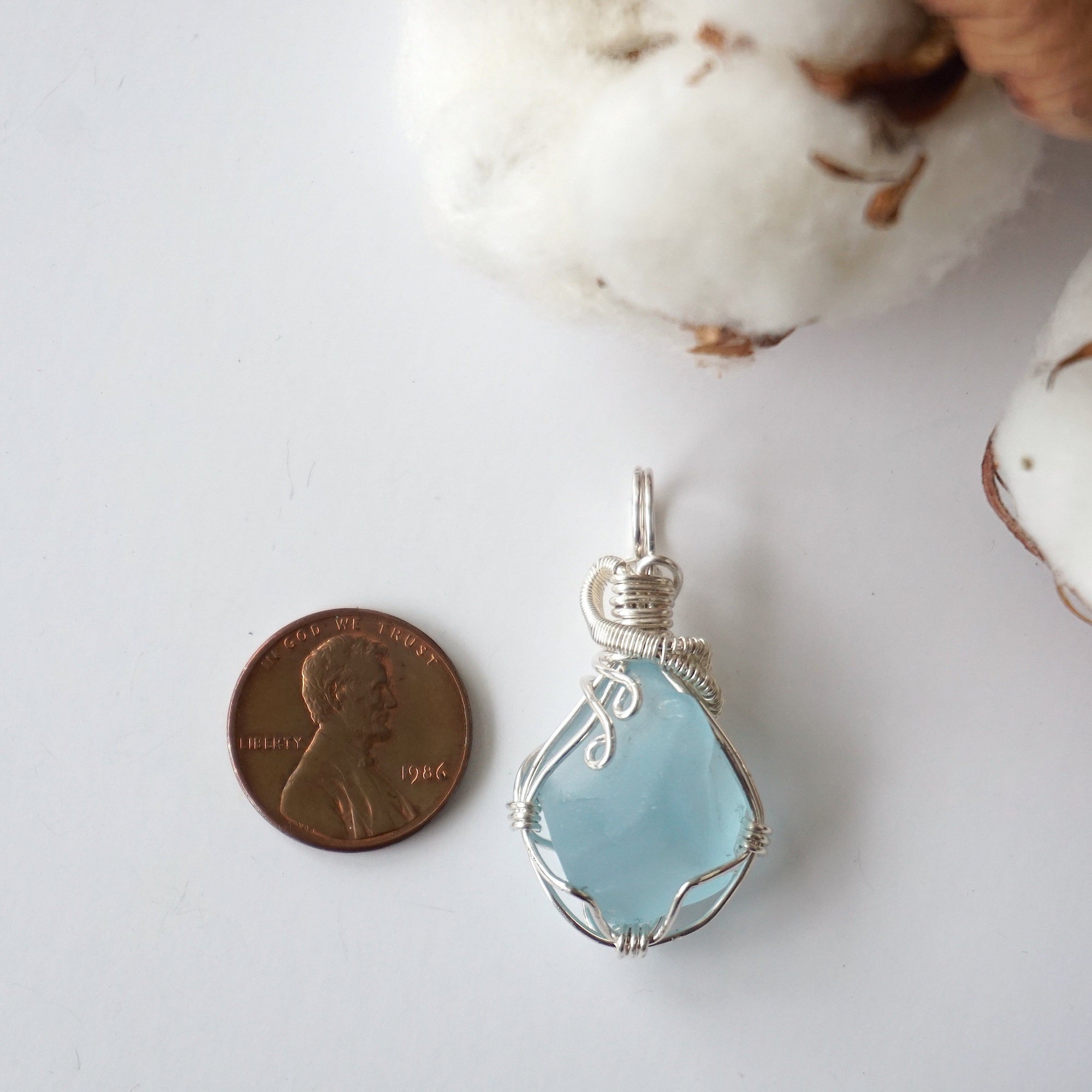 Blue Topaz Pendant - Sterling Silver Designs by Nature Gems