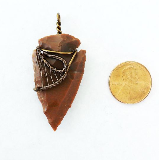 Brown Jasper Arrowhead Necklace DesignsbyNatureGems