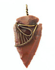 Brown Jasper Arrowhead Necklace DesignsbyNatureGems