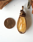 Citrine Pendant Necklace - Antique Bronze Designs by Nature Gems