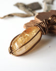 Citrine Pendant Necklace - Antique Bronze Designs by Nature Gems