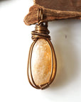 Citrine Pendant Necklace - Antique Bronze Designs by Nature Gems