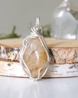 Citrine Pendant Necklace in Bright Silver Designs by Nature Gems