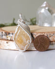 Citrine Pendant Necklace in Bright Silver Designs by Nature Gems