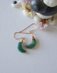 Emerald 14K Gold Moon Earring Designs by Nature Gems