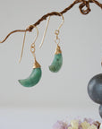 Emerald 14K Gold Moon Earring Designs by Nature Gems