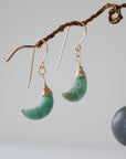 Emerald 14K Gold Moon Earring Designs by Nature Gems