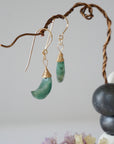 Emerald 14K Gold Moon Earring Designs by Nature Gems