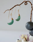 Emerald 14K Gold Moon Earring Designs by Nature Gems