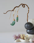 Emerald 14K Gold Moon Earring Designs by Nature Gems