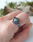 Emerald Antiqued Sterling Silver Ring Designs by Nature Gems
